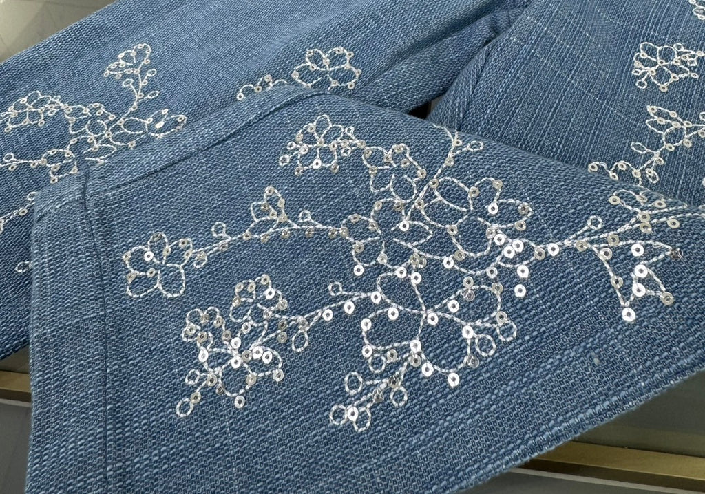 D Denim Flower Set