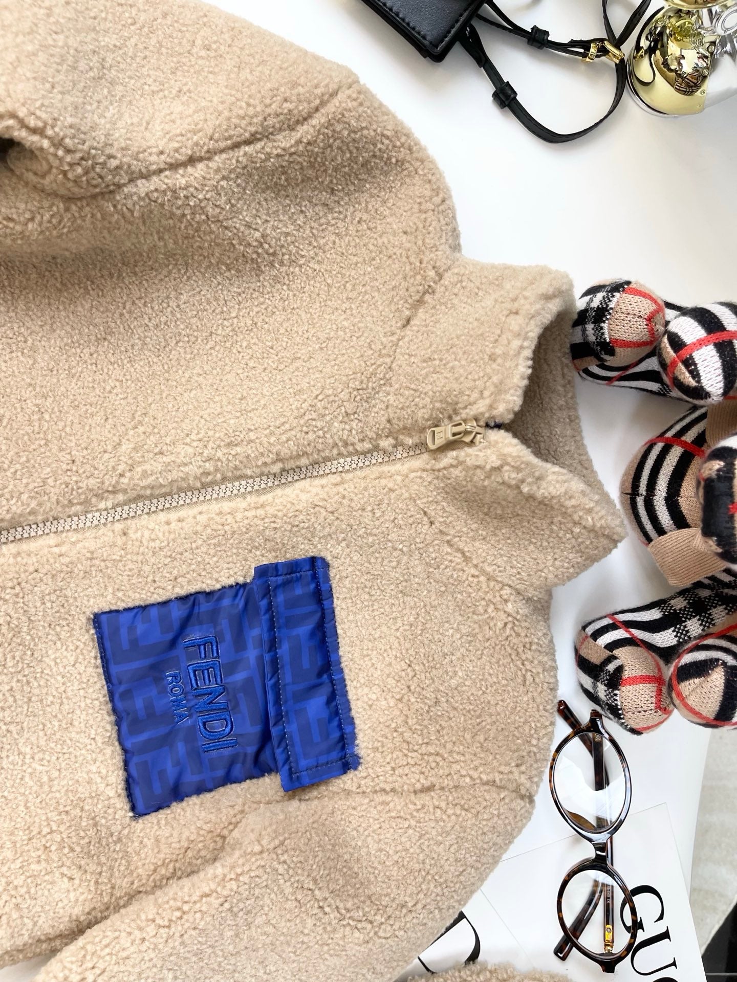 FF Brown Fleece Jacket & Hat