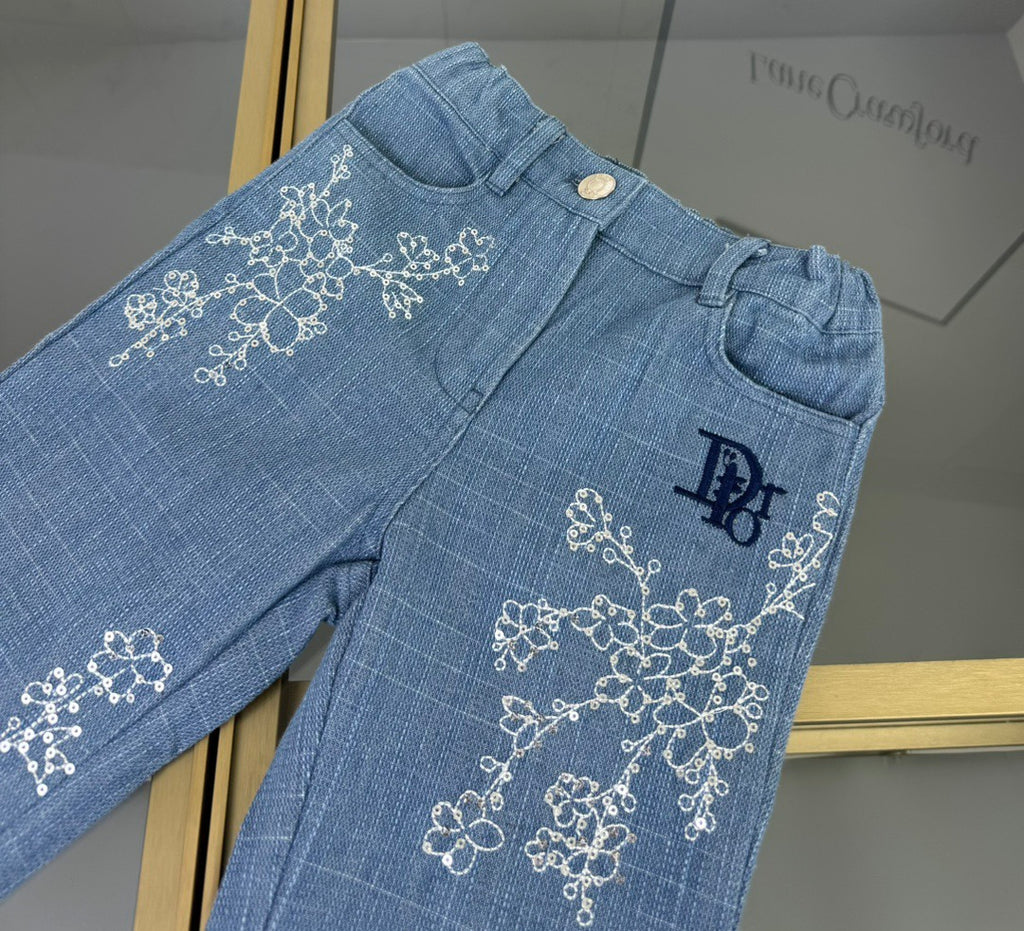 D Denim Flower Set