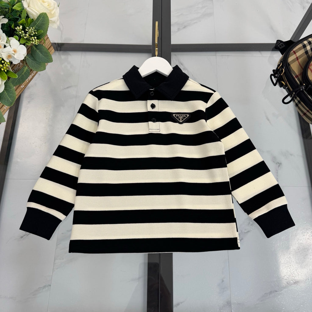 P Black Striped Set
