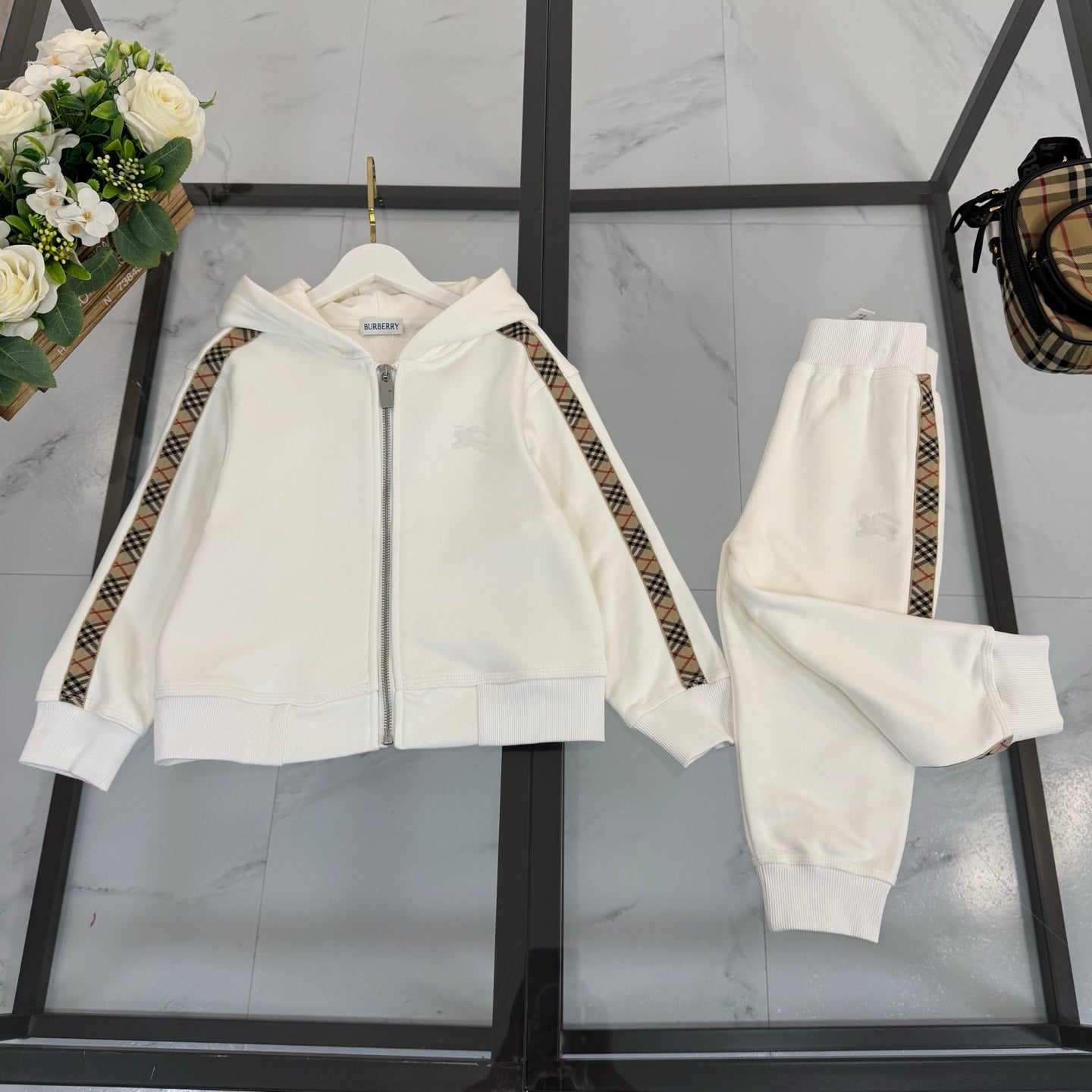 BR White Monogram Tracksuit Set