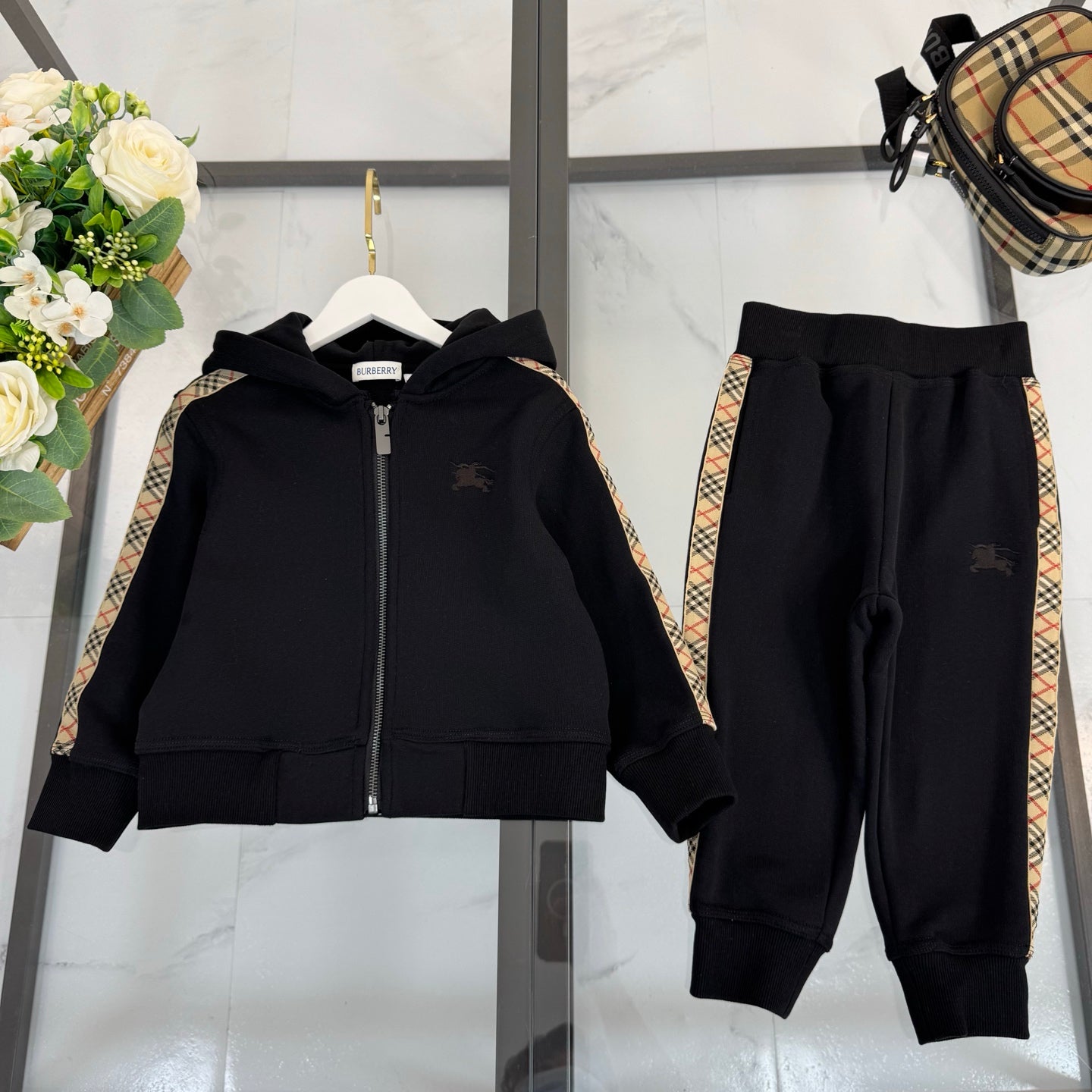 BR Black Monogram Tracksuit Set