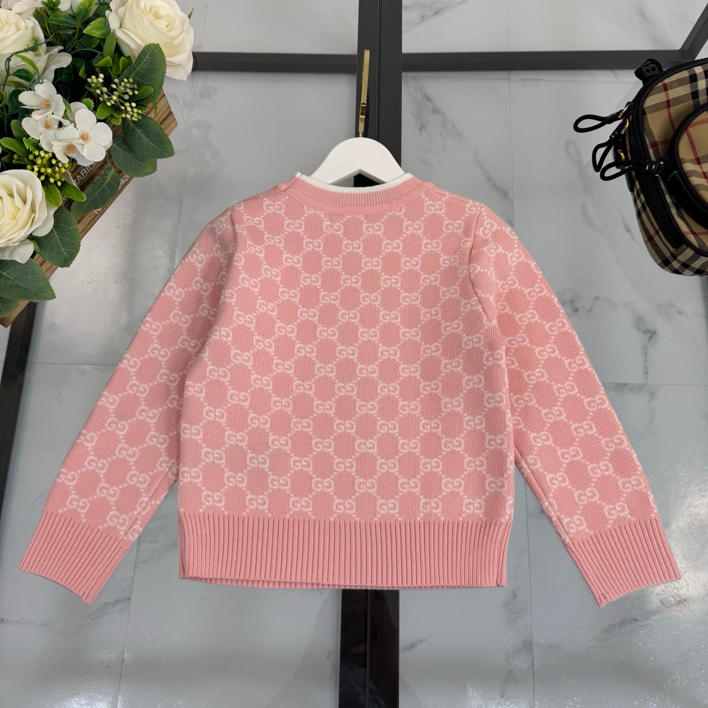 G Pink Monogram Sweater