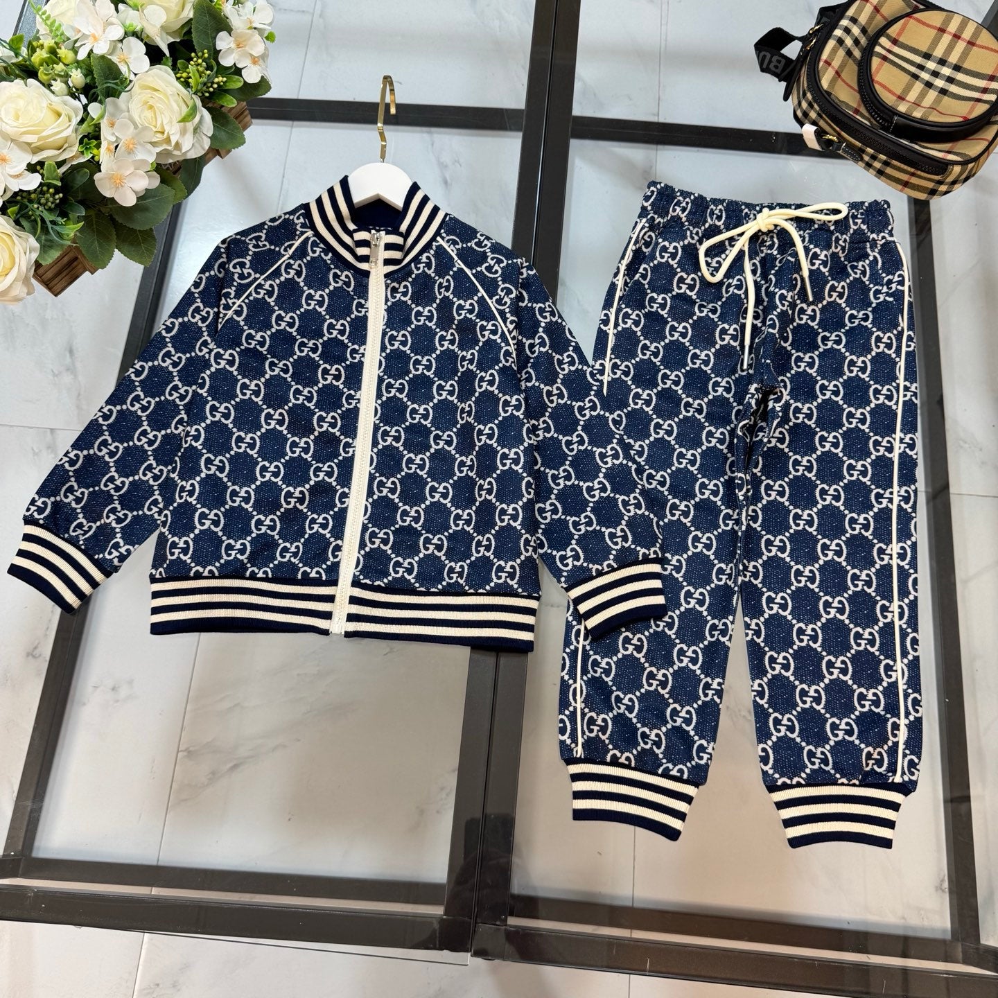 G Blue Monogram Tracksuit