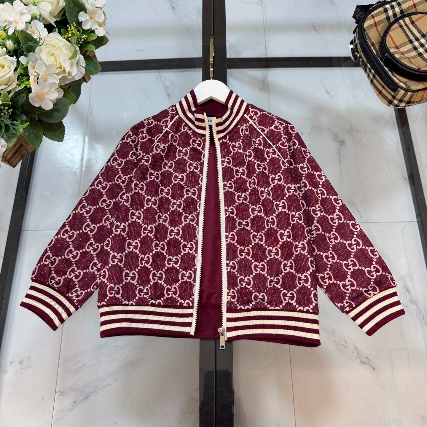 G Maroon Monogram Tracksuit