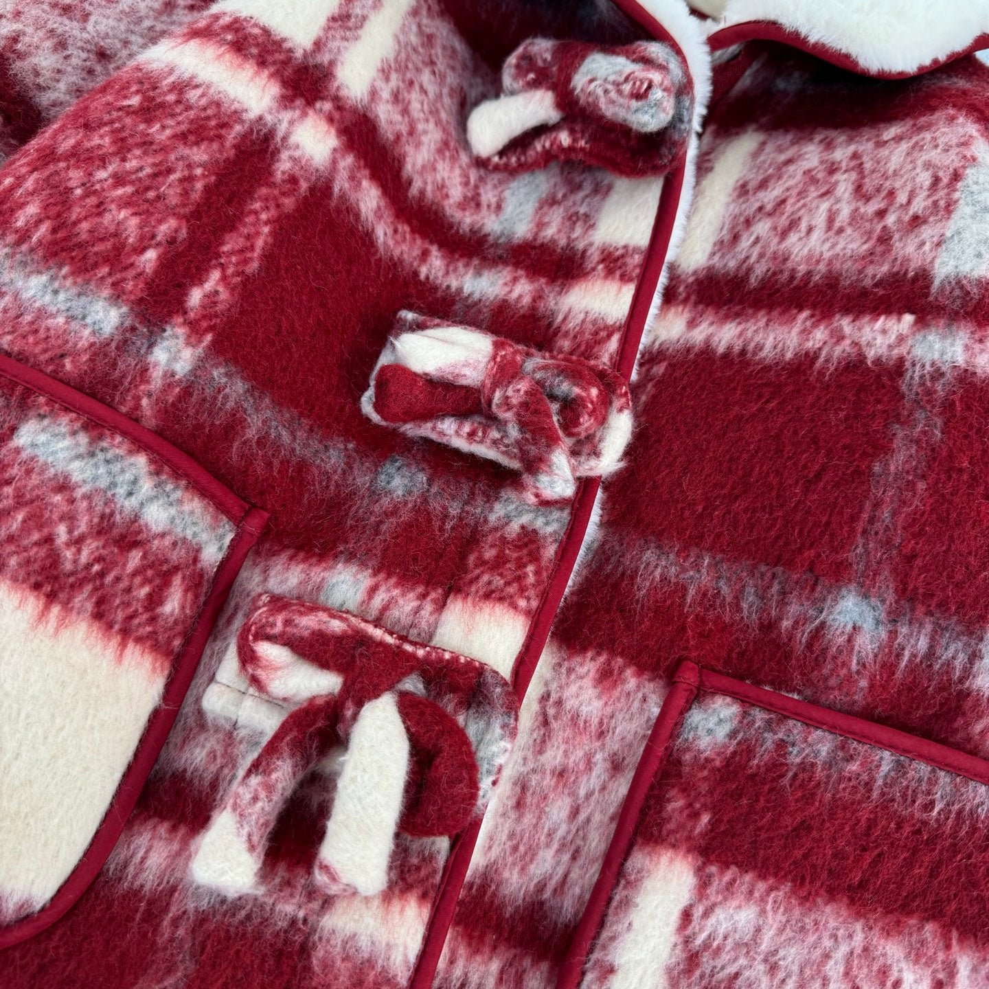 BR Red Monogram Coat