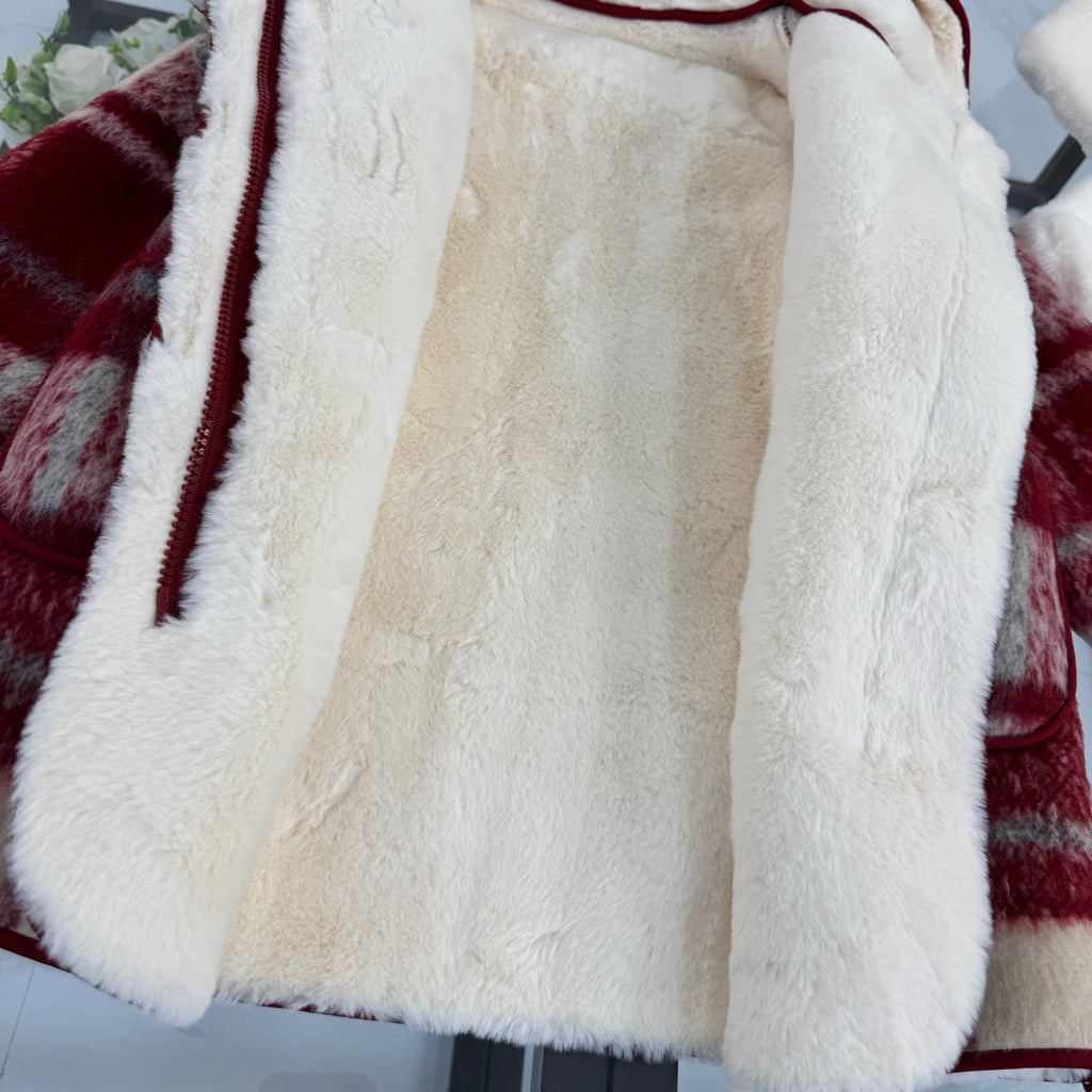 BR Red Monogram Coat