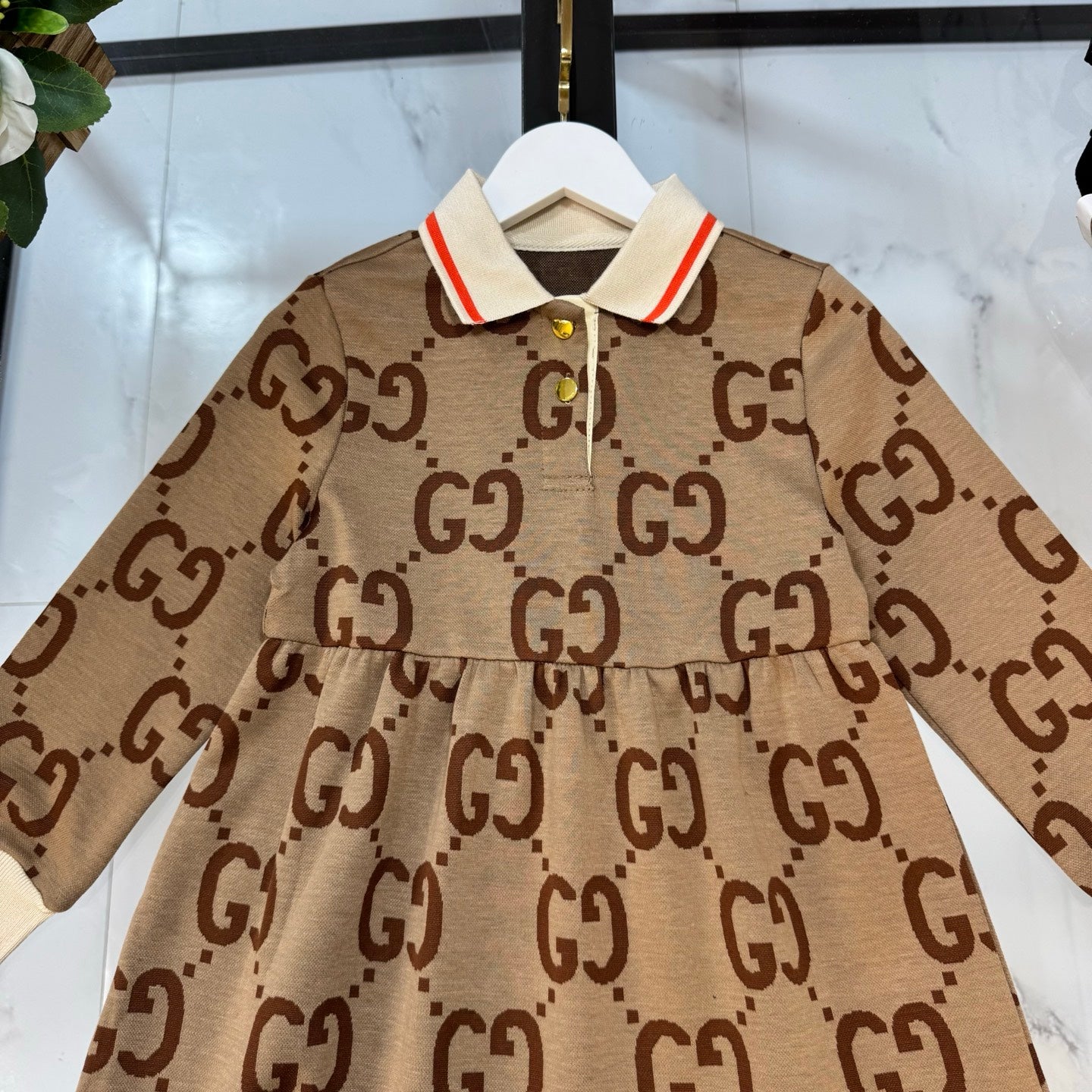 G Brown Monogram Dress