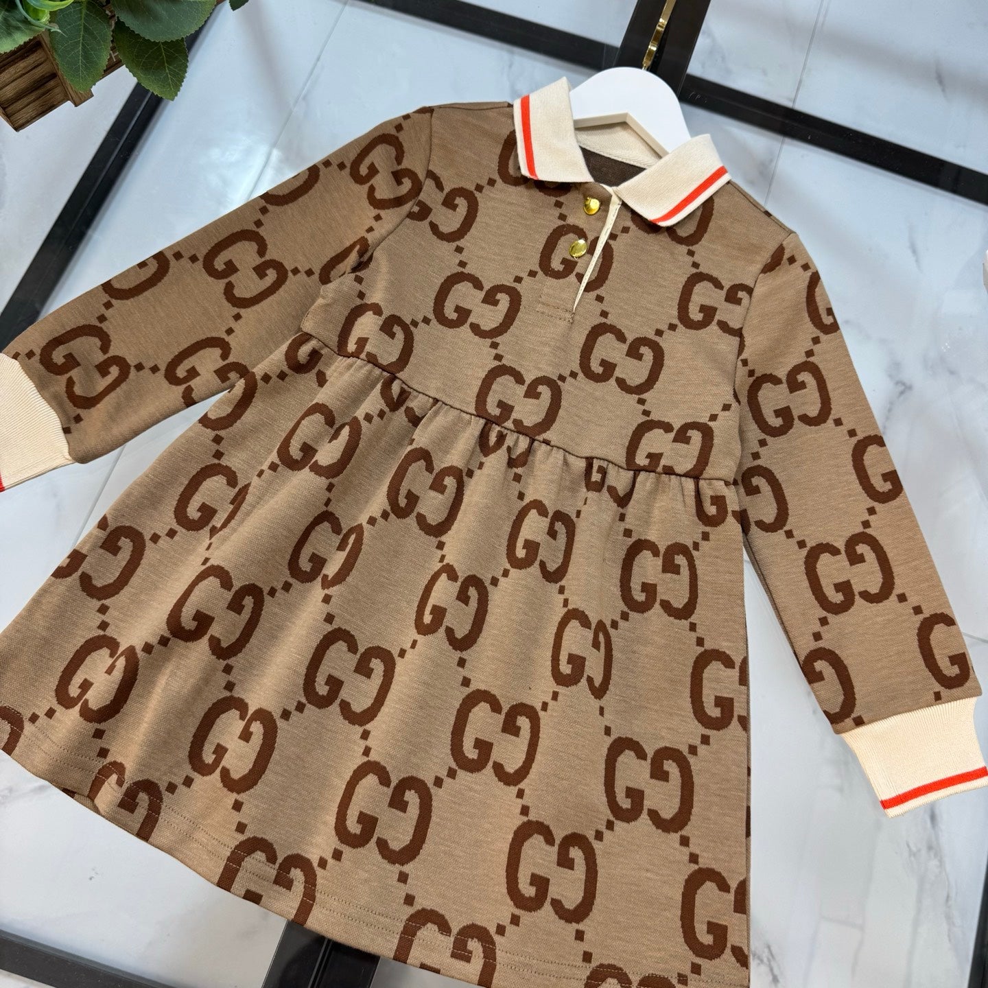 G Brown Monogram Dress