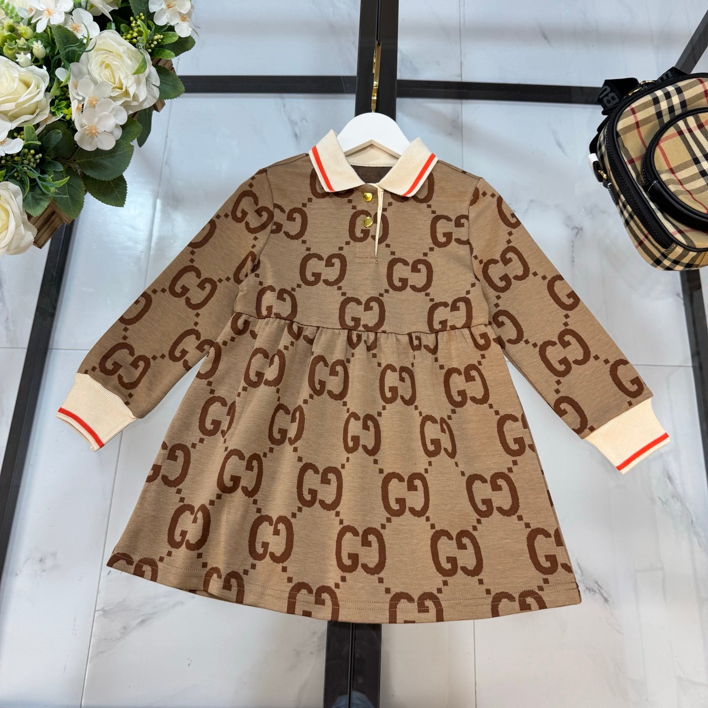 G Brown Monogram Dress