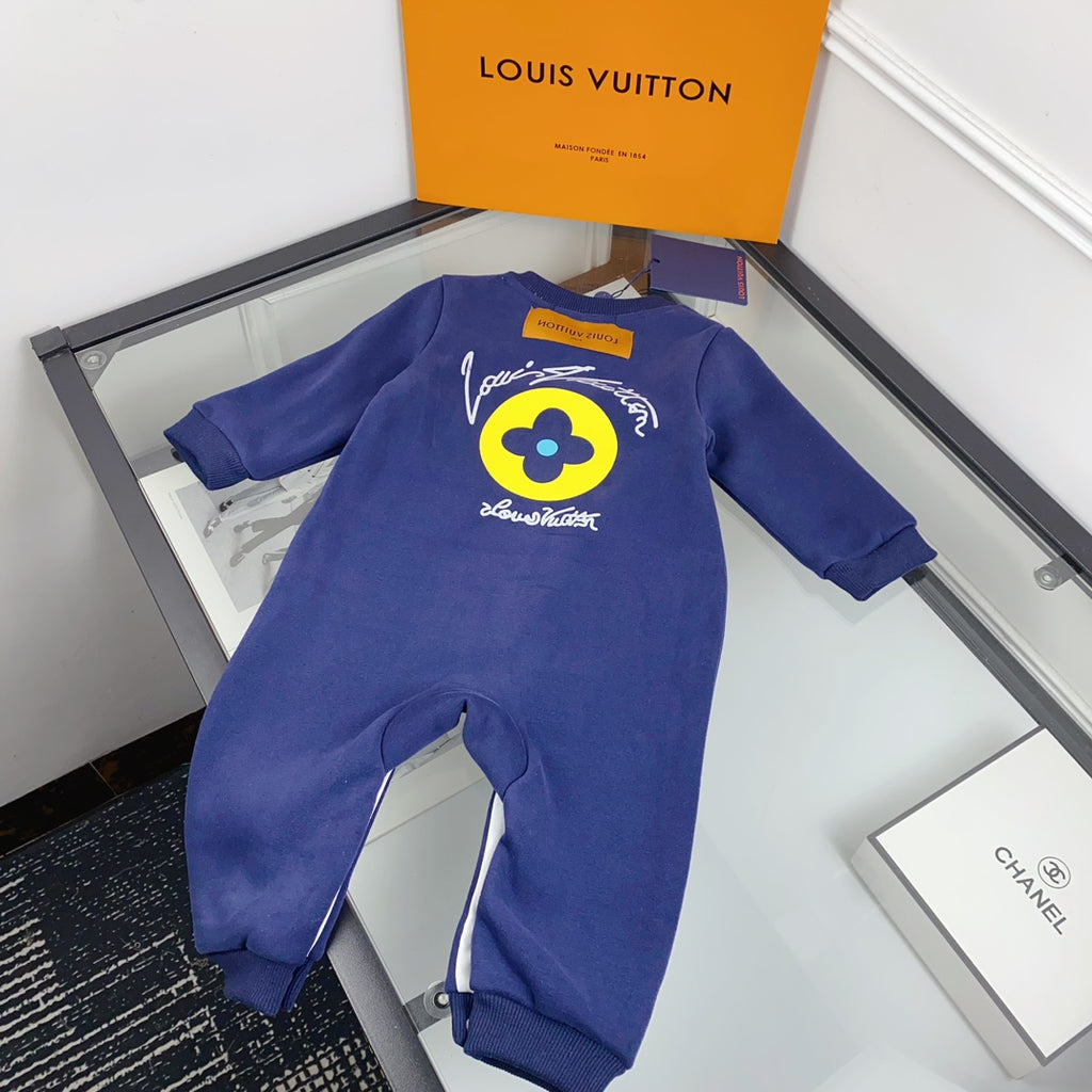 L Blue Monogram Print Set