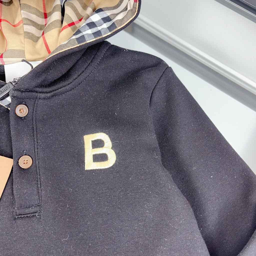 BR Black Monogram Hoodie