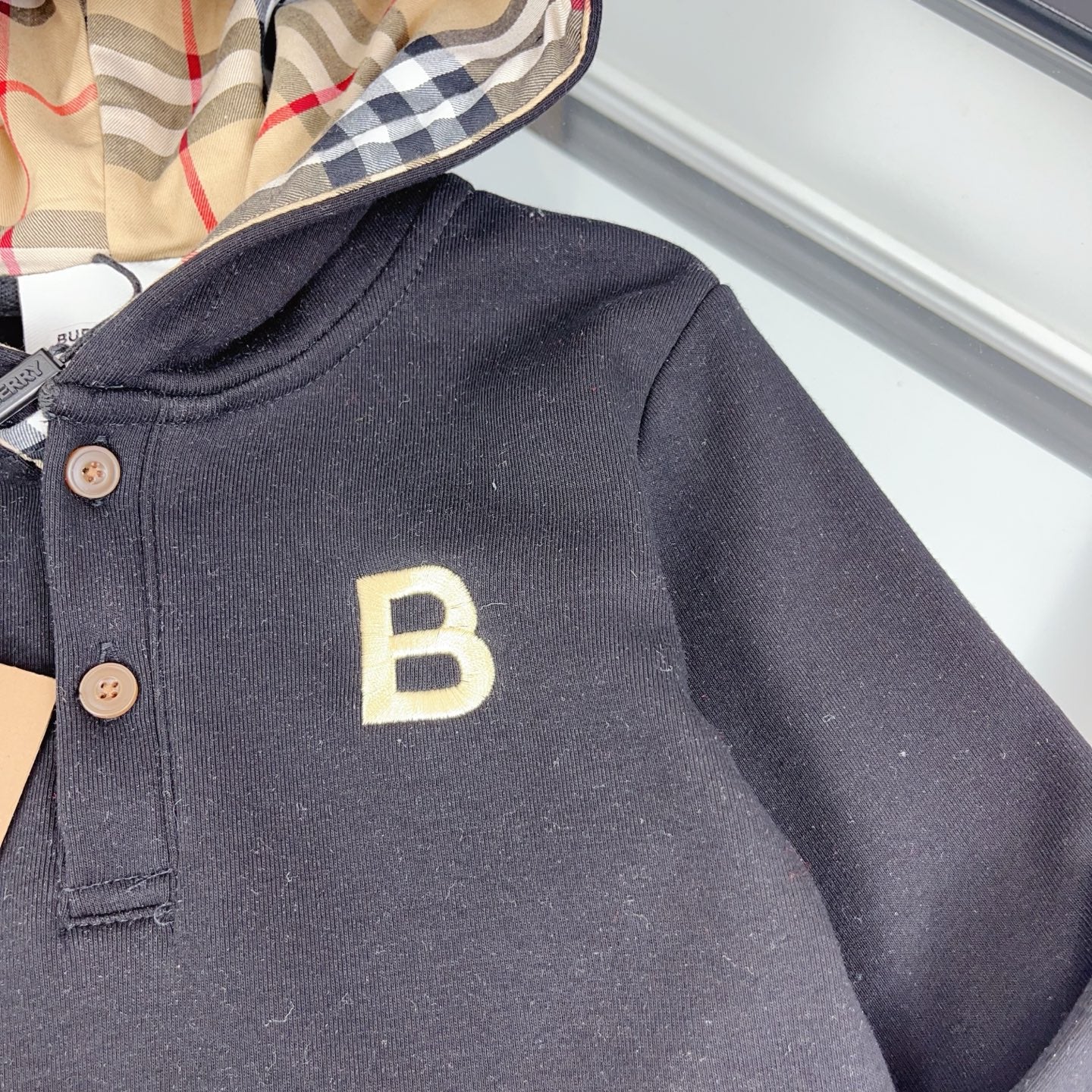 BR Black Monogram Hoodie