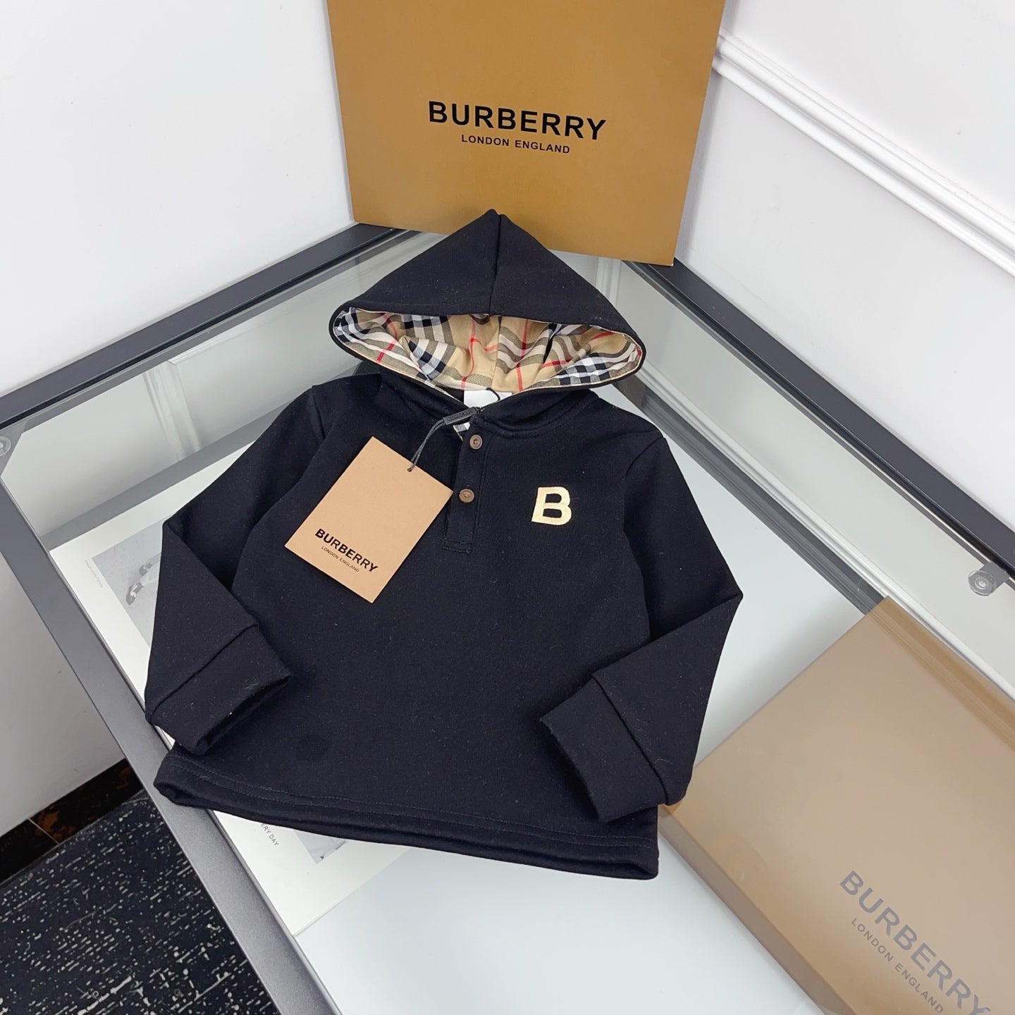 BR Black Monogram Hoodie