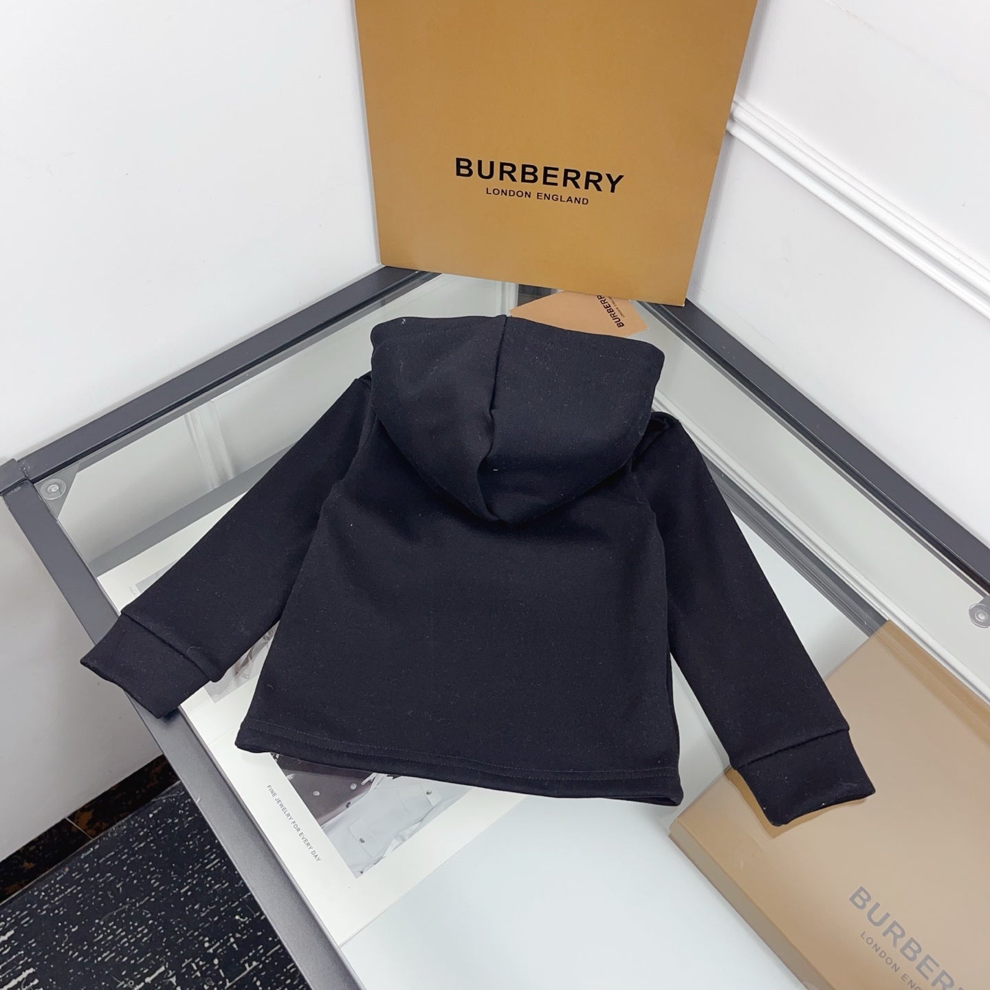 BR Black Monogram Hoodie