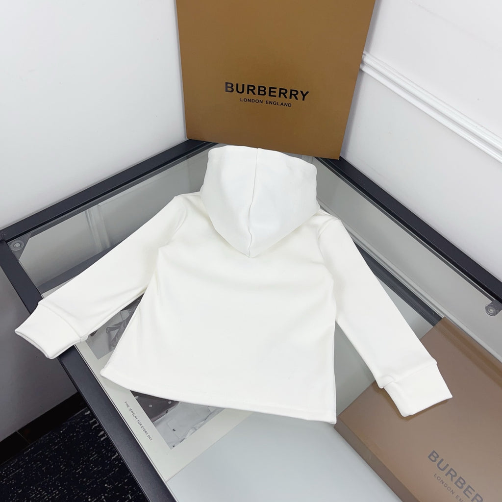 BR White Monogram Hoodie